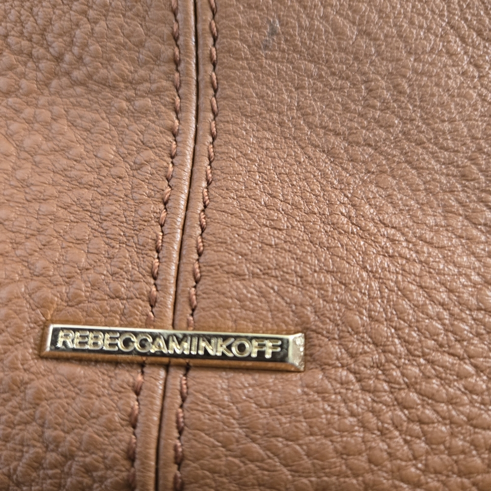 Rebecca Minkoff Bryn Large Double Zip Hobo Chestnut Brown Shoulder Bag - EUC - Picture 6 of 16